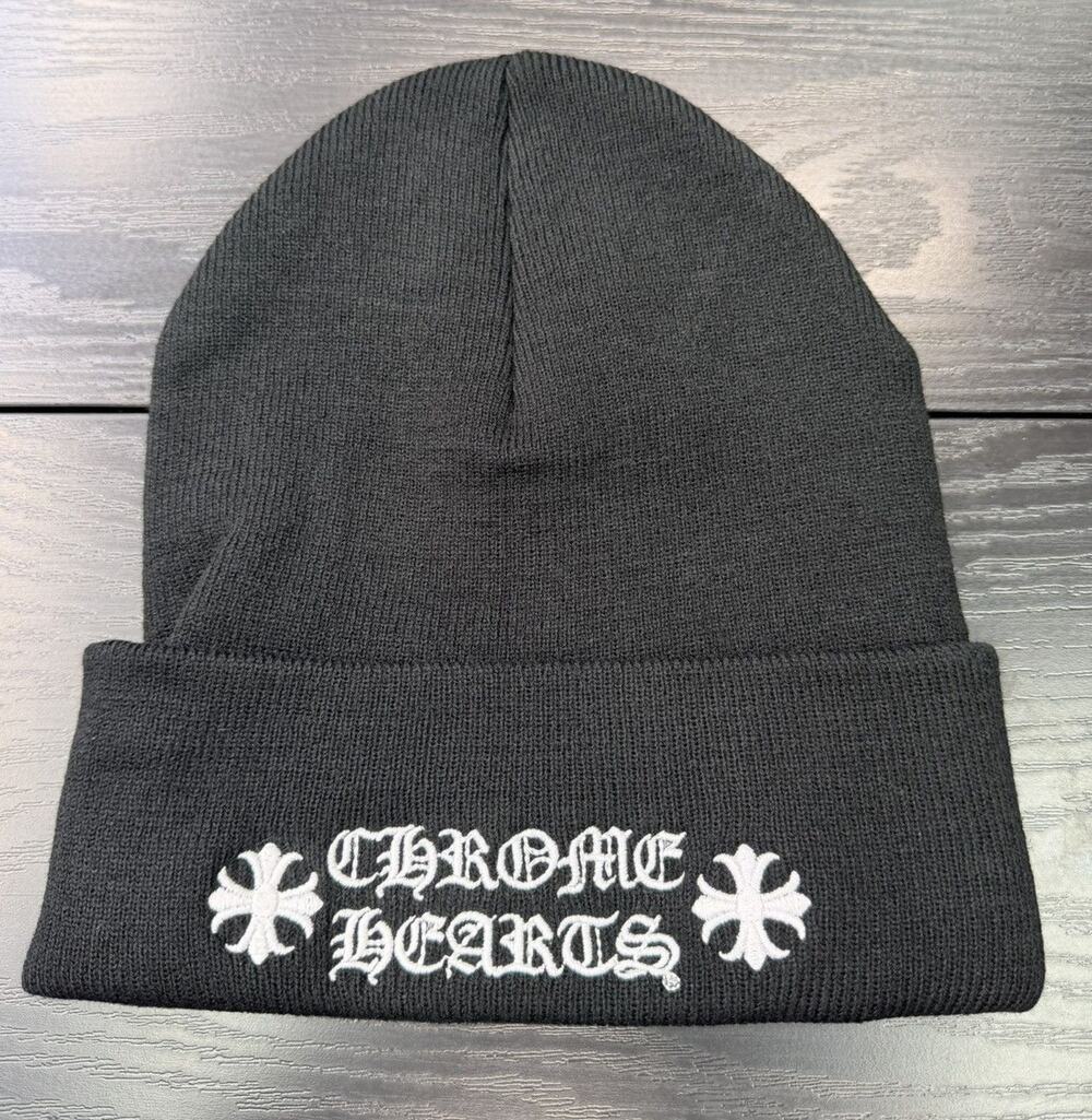 Chrome Hearts Logo Black Beanie